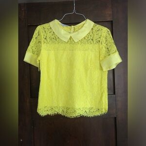 Lemon yellow dressy top by Nara Camici